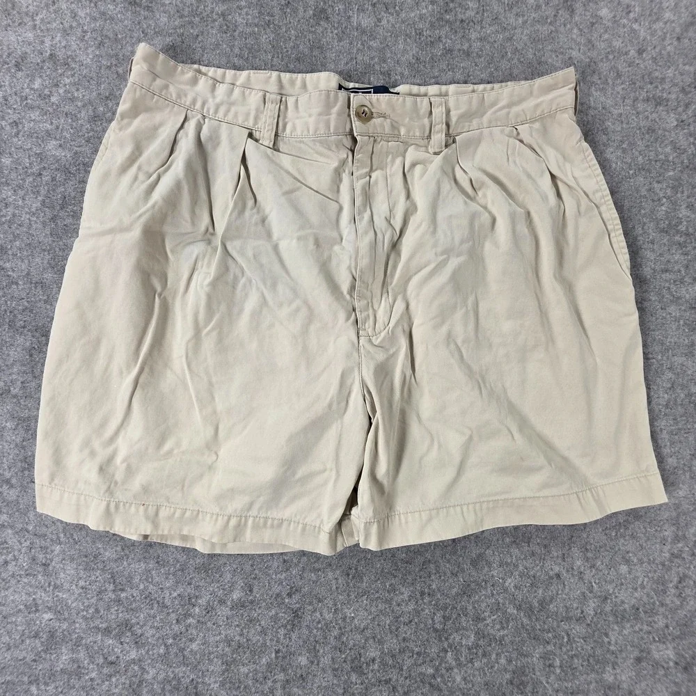 Polo Ralph Lauren Andrew Shorts Men's Size 36 Tan Pleated Chino Preppy Classic